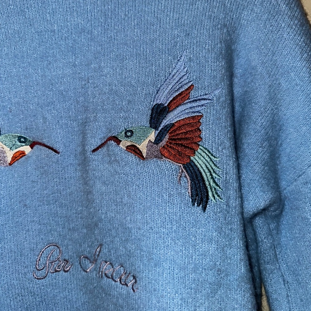 Embroidered hummingbird SOLD